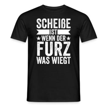 Shit Is When The Fart Weighs What - Men's T-Shirt - black - Front - AI Model Male 178 light (178cm)