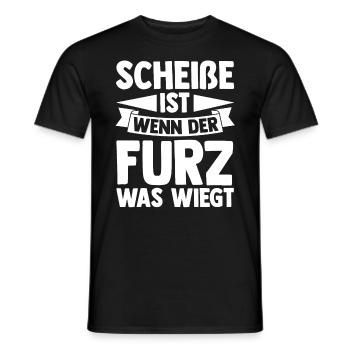 Shit Is When The Fart Weighs What - Men's T-Shirt - black - Front - AI Model Male 178 light (178cm)