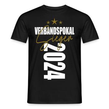 Verbandspokal Sieger 2024 - Männer T-Shirt - Schwarz - Vorne - AI Model Male 178 light (178cm)