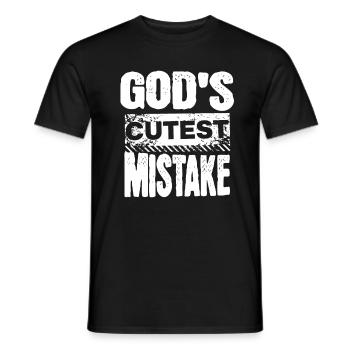Revel In God's Cutest Mistake - Men's T-Shirt - black - Front - AI Model Male 178 light (178cm)