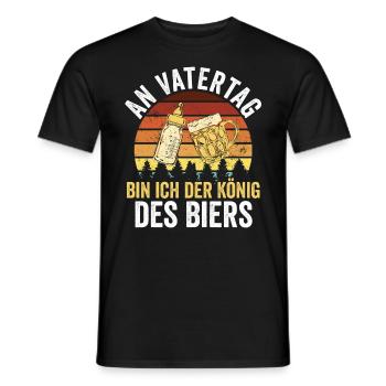 Papa Bière Père Fête des Pères - T-shirt homme - noir - Devant - AI Model Male 178 light (178cm)