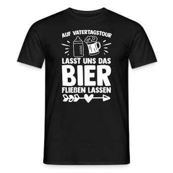 Dad Beer Father Father's Day - Men's T-Shirt - black - Front - AI Model Male 178 light (178cm)