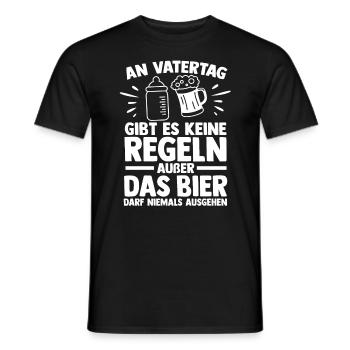 Dad Beer Father Father's Day - Men's T-Shirt - black - Front - AI Model Male 178 light (178cm)