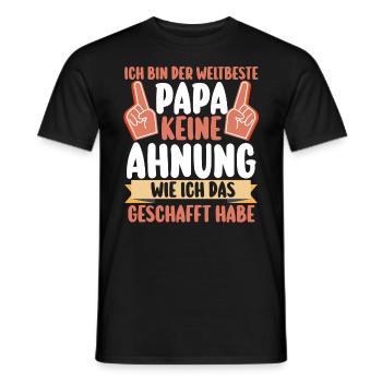 Dad Father's Day Dad - Men's T-Shirt - black - Front - AI Model Male 178 light (178cm)