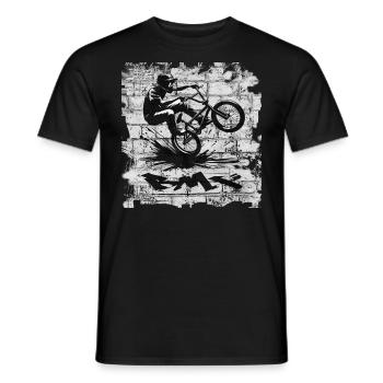 BMX - Männer T-Shirt - Schwarz - Vorne - AI Model Male 178 light (178cm)