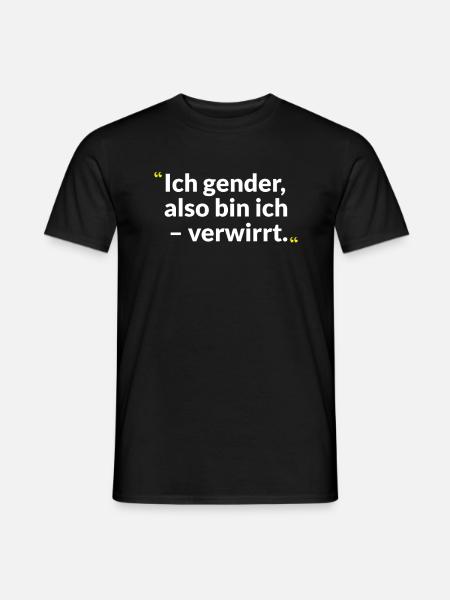 Gender-Reflexion – Zwischen Witz und Weisheit - Männer T-Shirt - Schwarz