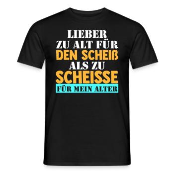 Trop vieux pour cette merde - T-shirt homme - noir - Devant - AI Model Male 178 light (178cm)