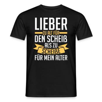Trop vieux pour cette merde - T-shirt homme - noir - Devant - AI Model Male 178 light (178cm)