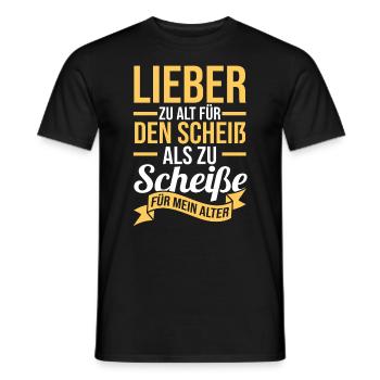 Trop vieux pour cette merde - T-shirt homme - noir - Devant - AI Model Male 178 light (178cm)