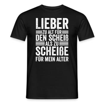 Trop vieux pour cette merde - T-shirt homme - noir - Devant - AI Model Male 178 light (178cm)