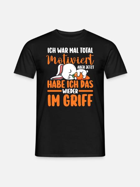 J’avais l’habitude d’être un lapin totalement motivé - T-shirt homme - noir