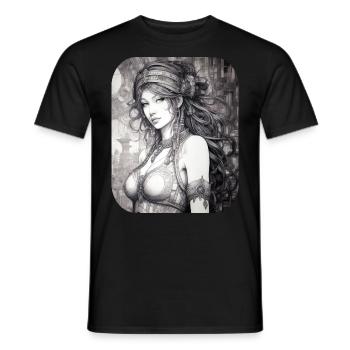 Beauté mystique - T-shirt homme - noir - Devant - AI Model Male 178 light (178cm)
