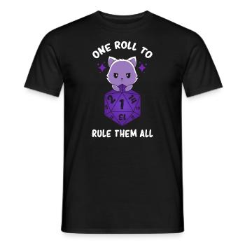 Tabletop Games Dungeon - Role Playing Dice Master - Men's T-Shirt - black - Front - AI Model Male 178 light (178cm)