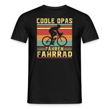 Coole Opas fahren Fahrrad Großvater Radfahrer - Männer T-Shirt - Schwarz - Vorne - AI Model Male 178 light (178cm)