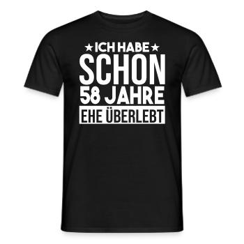 Mariage Ange Mariage 58 ans Mariage - T-shirt homme - noir - Devant - AI Model Male 178 light (178cm)