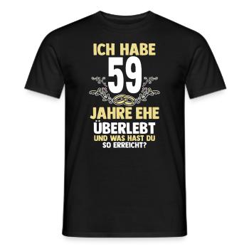 Mariage Mariage de marée 59 ans de mariage - T-shirt homme - noir - Devant - AI Model Male 178 light (178cm)