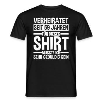 Mariage Mariage de marée 59 ans de mariage - T-shirt homme - noir - Devant - AI Model Male 178 light (178cm)