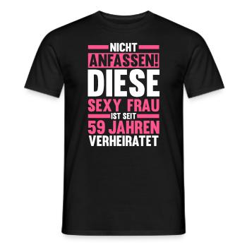 Mariage Marée Mariage 59 ans Mariage marié - T-shirt homme - noir - Devant - AI Model Male 178 light (178cm)