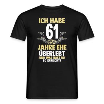 Mariage Ormes Mariage 61 ans Mariage - T-shirt homme - noir - Devant - AI Model Male 178 light (178cm)
