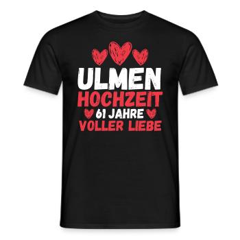 Mariage Ormes Mariage 61 ans Mariage - T-shirt homme - noir - Devant - AI Model Male 178 light (178cm)