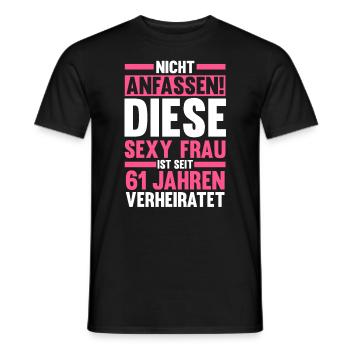 Mariage Ormes Mariage 61 ans Mariage - T-shirt homme - noir - Devant - AI Model Male 178 light (178cm)