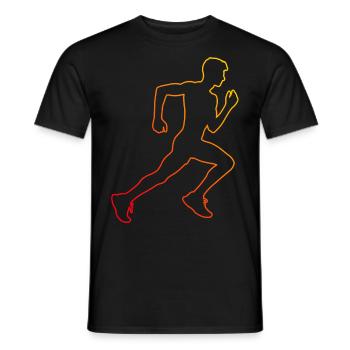 Running Men Women Running Running Fitness - Men's T-Shirt - black - Front - AI Model Male 178 light (178cm)