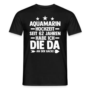 Ehe Aquarium Hochzeit 62 Jahre Verheiratet Hochzei - Männer T-Shirt - Schwarz - Vorne - AI Model Male 178 light (178cm)