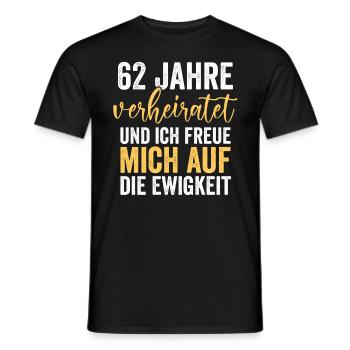 Marriage Aquarium Wedding 62 Years Married Wedding - Men's T-Shirt - black - Front - AI Model Male 178 light (178cm)