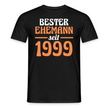 Valentinstag Bester Ehemann Seit 1999 - Männer T-Shirt - Schwarz - Vorne - AI Model Male 178 light (178cm)