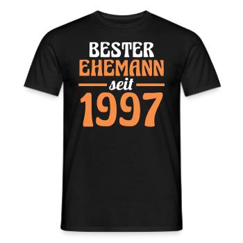 Valentinstag Bester Ehemann Seit 1997 - Männer T-Shirt - Schwarz - Vorne - AI Model Male 178 light (178cm)