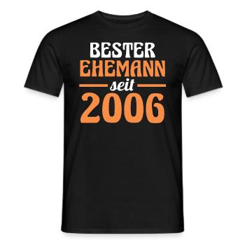 Valentinstag Bester Ehemann Seit 2006 - Männer T-Shirt - Schwarz - Vorne - AI Model Male 178 light (178cm)