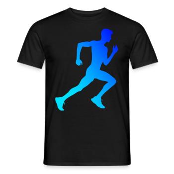 Fitness Racing Jogging Women Running Men - Men's T-Shirt - black - Front - AI Model Male 178 light (178cm)