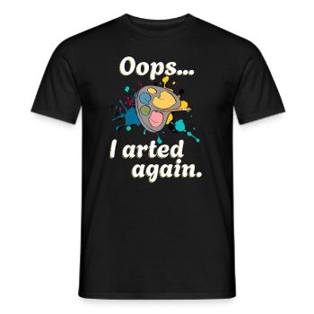 Cadeaux de nouveauté d’artiste drôle et humour de peinture - T-shirt homme - noir - Devant - AI Model Male 178 light (178cm)