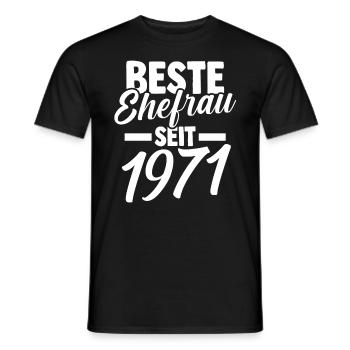 Meilleure épouse de la Saint-Valentin depuis 1971 - T-shirt homme - noir - Devant - AI Model Male 178 light (178cm)