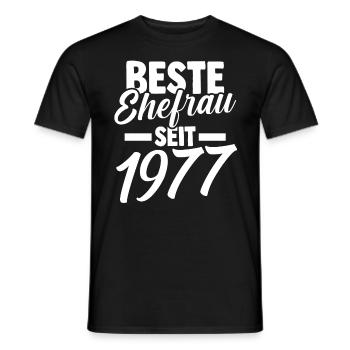 Meilleure épouse de la Saint-Valentin depuis 1977 - T-shirt homme - noir - Devant - AI Model Male 178 light (178cm)