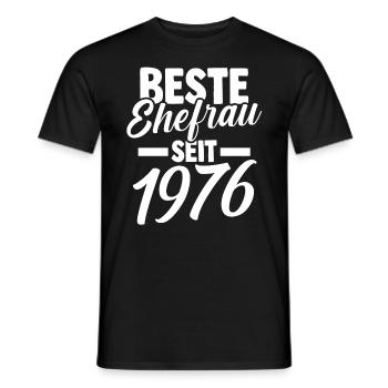 Valentine's Day Best Wife Since 1976 - Men's T-Shirt - black - Front - AI Model Male 178 light (178cm)