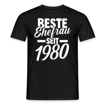Meilleure épouse de la Saint-Valentin depuis 1980 - T-shirt homme - noir - Devant - AI Model Male 178 light (178cm)