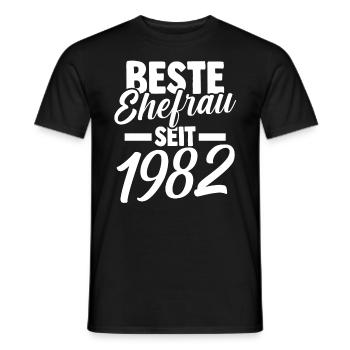 Meilleure épouse de la Saint-Valentin depuis 1982 - T-shirt homme - noir - Devant - AI Model Male 178 light (178cm)