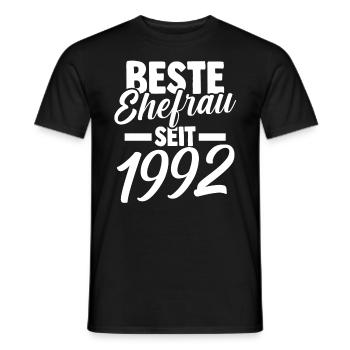 Valentinstag Beste Ehefrau Seit 1992 - Männer T-Shirt - Schwarz - Vorne - AI Model Male 178 light (178cm)