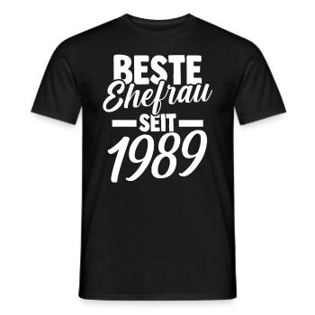 Valentine's Day Best Wife Since 1989 - Men's T-Shirt - black - Front - AI Model Male 178 light (178cm)