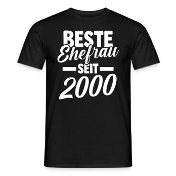 Valentinstag Beste Ehefrau Seit 2000 - Männer T-Shirt - Schwarz - Vorne - AI Model Male 178 light (178cm)