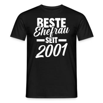 Meilleure épouse de la Saint-Valentin depuis 2001 - T-shirt homme - noir - Devant - AI Model Male 178 light (178cm)