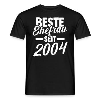 Valentine's Day Best Wife Since 2004 - Men's T-Shirt - black - Front - AI Model Male 178 light (178cm)