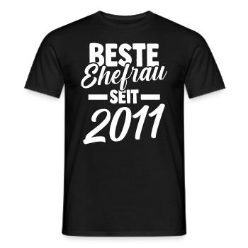 Meilleure épouse de la Saint-Valentin depuis 2011 - T-shirt homme - noir - Devant - AI Model Male 178 light (178cm)