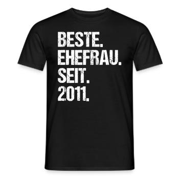 Meilleure épouse de la Saint-Valentin depuis 2011 - T-shirt homme - noir - Devant - AI Model Male 178 light (178cm)