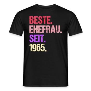 Meilleure épouse de la Saint-Valentin depuis 1965 - T-shirt homme - noir - Devant - AI Model Male 178 light (178cm)