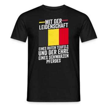 Belge Belgique - T-shirt homme - noir - Devant - AI Model Male 178 light (178cm)