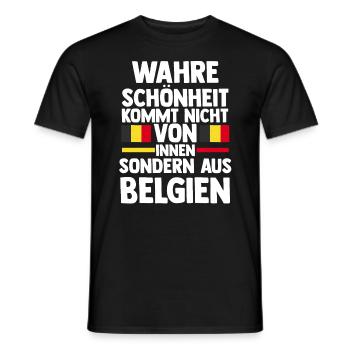 Belgier Belgisch Belgien - Männer T-Shirt - Schwarz - Vorne - AI Model Male 178 light (178cm)