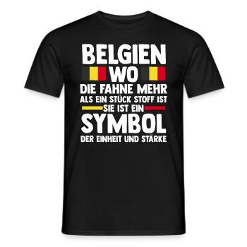 Belgian Belgian Belgium - Men's T-Shirt - black - Front - AI Model Male 178 light (178cm)