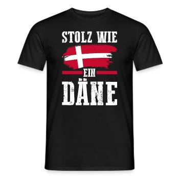 Danes Danish Denmark - Men's T-Shirt - black - Front - AI Model Male 178 light (178cm)